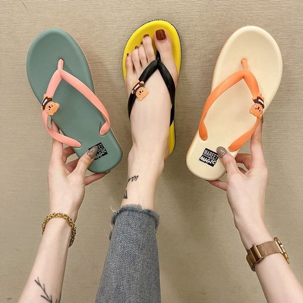 Summer Slippers Women Casual Massage Durable Flip Flops Beach Sandals