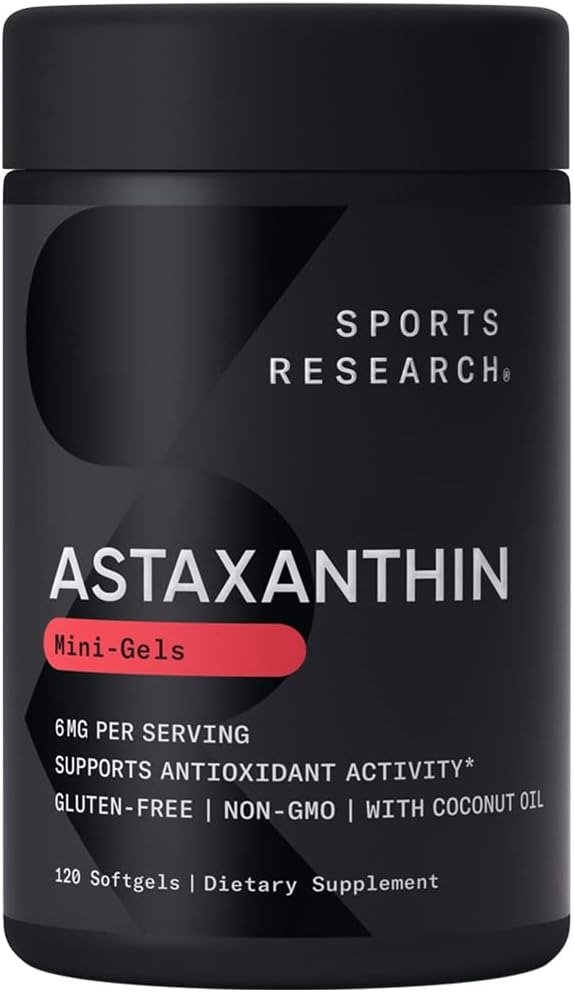 Astaxanthin Supplement from Algae - Softgels for Antioxidant Activity, Skin & Eye Health Support - Made with Coconut Oil, Non-GMO Verified & Gluten Free - 6mg, 120 Count