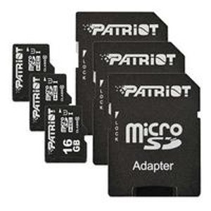 Patriot LX PRO Series Class 10 40MB/s UHS-1 16GB Micro SD Card with SD Adapter - 3 Pack
