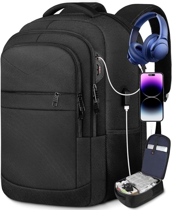 Lapsouno Extra Large Backpack, Travel Laptop Backpack,
