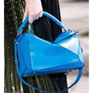 with Loewe Calfskin Puzzle Bag, Electric Blue Purchase @ Neiman Marcus