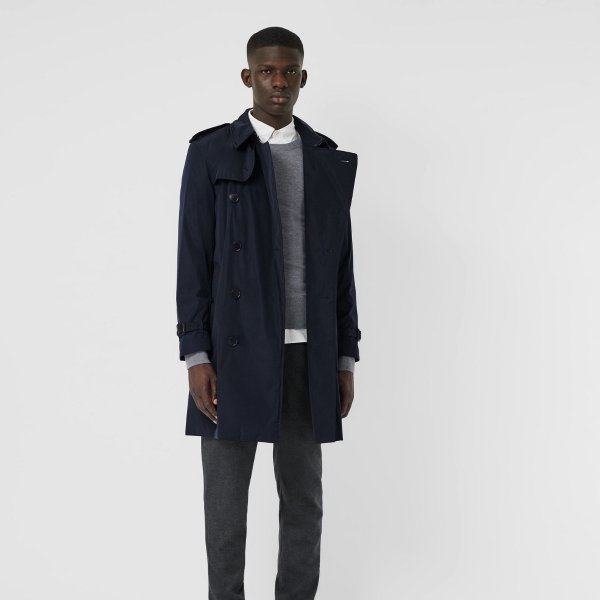 Quilt-lined Nylon Trench Coat