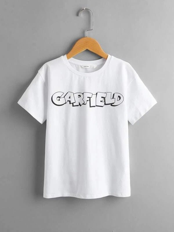 X Garfield Boys Letter Graphic Tee