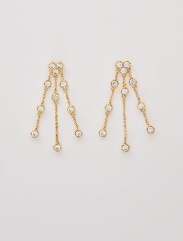 123NELIBO Gold-plated recycled brass earrings