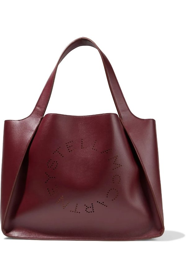 Stella Logo perforated faux leather tote
