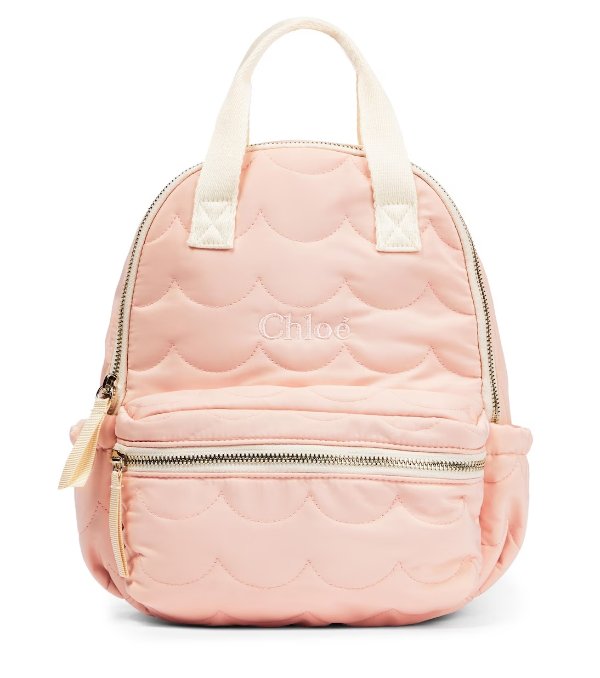 Scallop-embroidered backpack