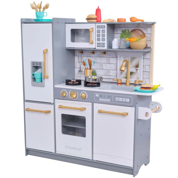 Let's Make a Meal Wooden Play Kitchen with Lights & Sounds