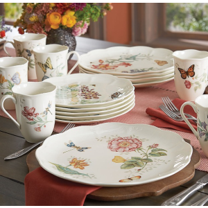 Lenox Butterfly Meadow 18-Piece Dinnerware Set + 2 Bonus Mugs