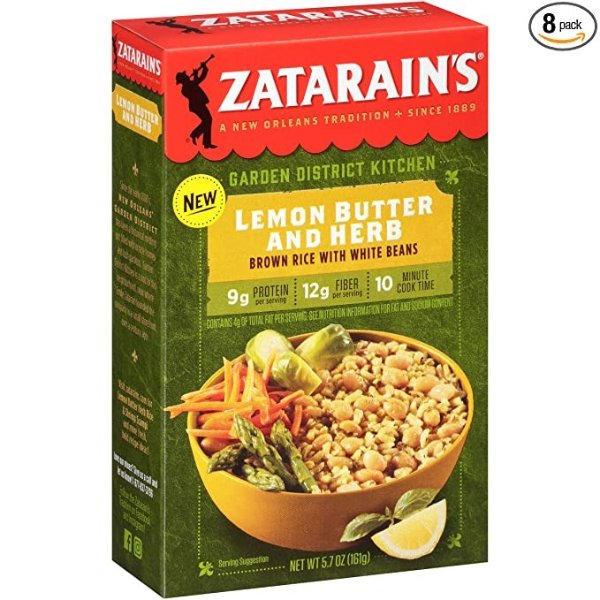 Zatarain's 柠檬黄油白豆糙米饭 5.7oz 8盒