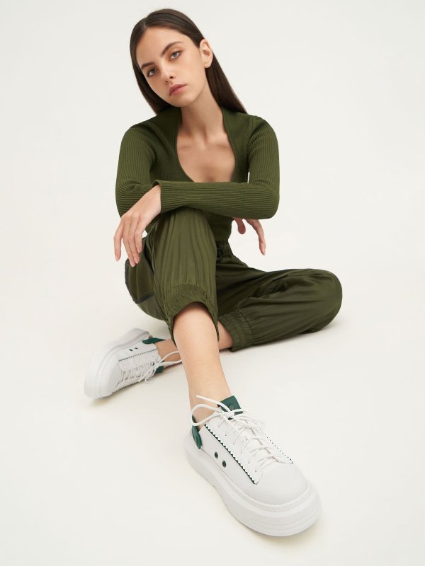 Green Hart Slingback Platform Sneaker Mules | CHARLES &amp; KEITH