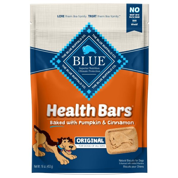 Blue Buffalo Blue Health Bars With Pumpkin and Cinnamon Dog Treats, 16 oz.