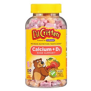 L'il Critters Kids Calcium Gummy Bears with Vitamin D3 Supplement, 150 Ct Gummies @ Amazon