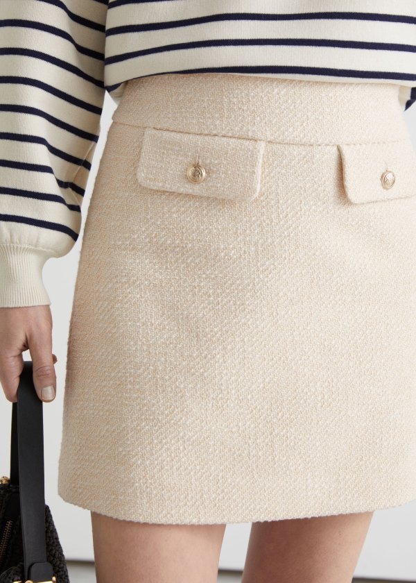 Flap Pocket Mini Skirt