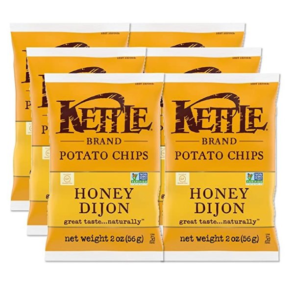 Potato Chips, Honey Dijon, 2 Ounce Bags (Pack of 6)