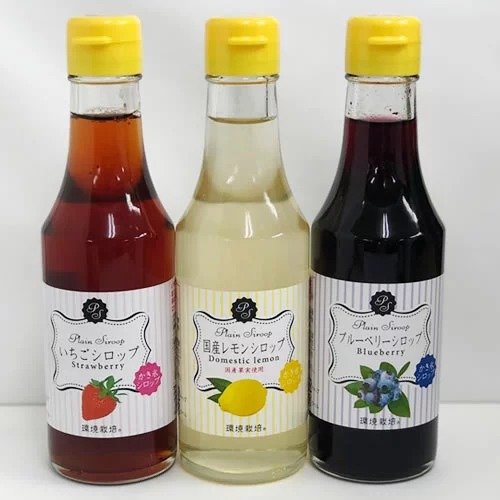 信州自然王国不添加刨冰糖浆草莓/柠檬/蓝莓的3种口味