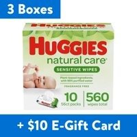 3 boxes Natural Care Baby Wipes 