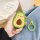 Protective Silicone Cute Avocado Pattern Heavy Duty Case Cover for Apple AirPods