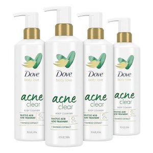 Dove Love Body Cleanser Acne Clear 4 Count Hot Sale