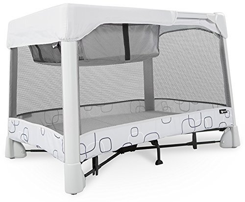 Breeze Classic Portable playard with Removable Bassinet - Easy one Push Open, one Pull Close