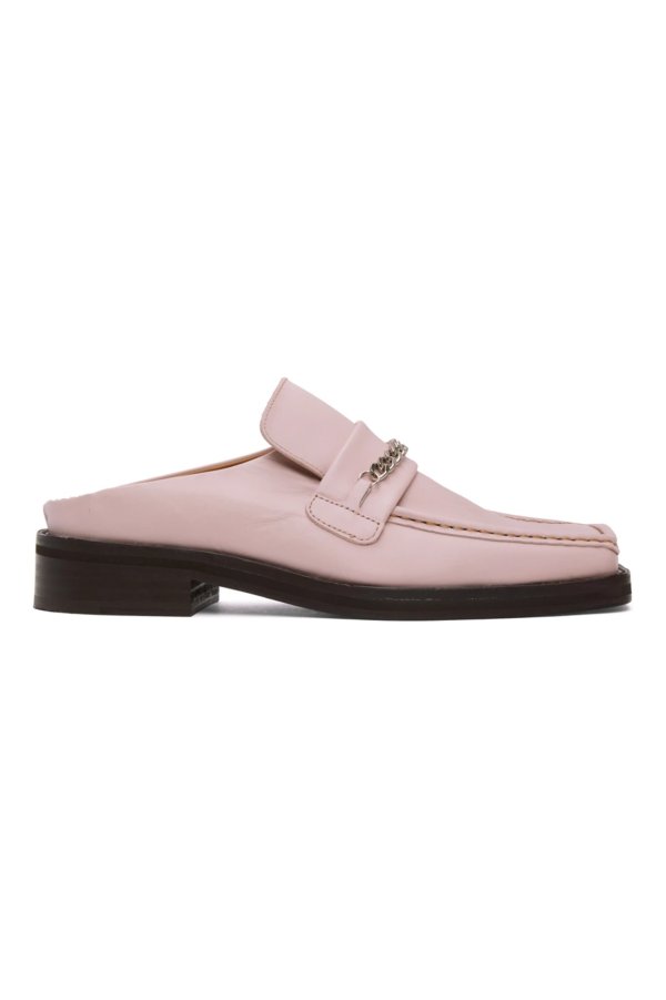 Pink Loafer Mules