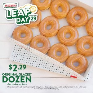限今天：Krispy Kreme 润日大放送 买1打，第2打原味甜甜圈仅$2.29