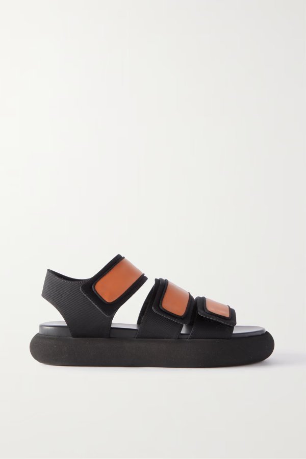Octans leather and neoprene sandals