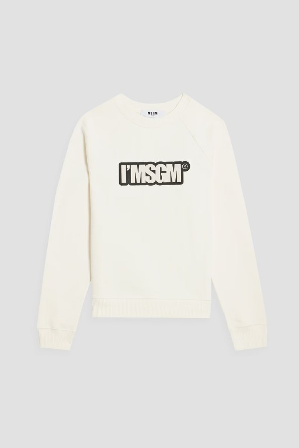 Appliqued French cotton-terry sweatshirt