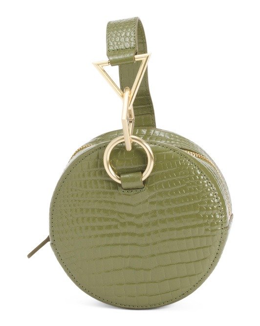 Made In Italy Leather Croc Bracelet Bag | Handbags | Marshalls