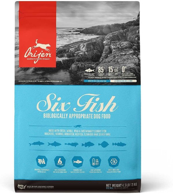 Six Fish Grain-Free Dry Dog Food, 4.5-lb bag - Chewy.com