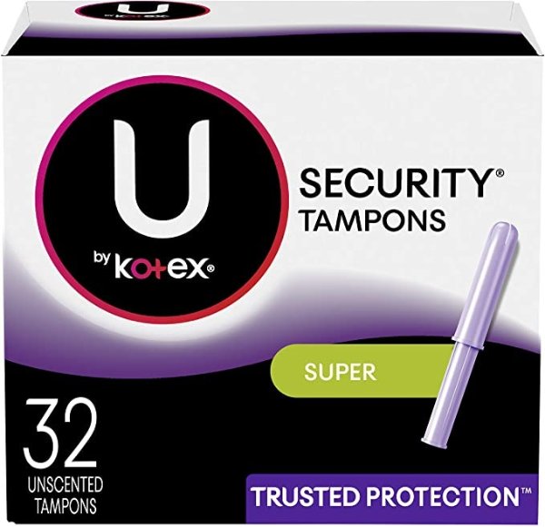Secrity Tampons, Sper Absorbency,nscented, 32 Cont (Packaging May Vary)
