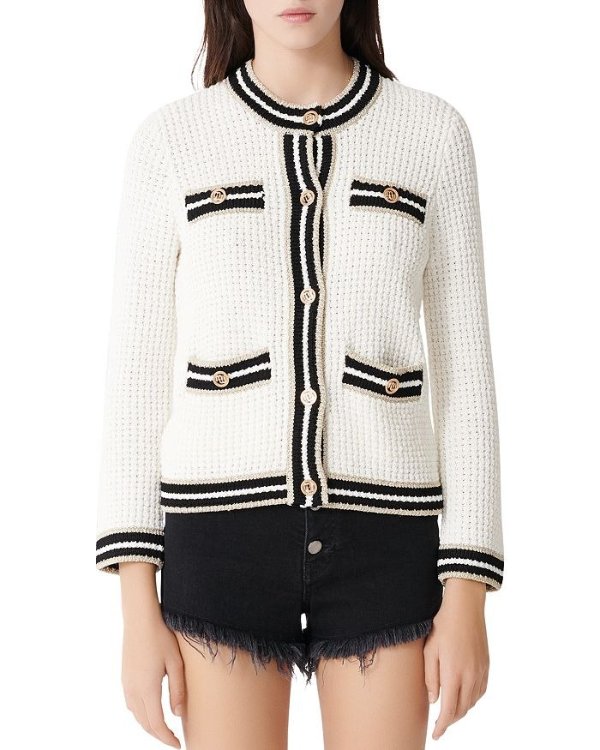 Maquette Waffle-Knit Cardigan