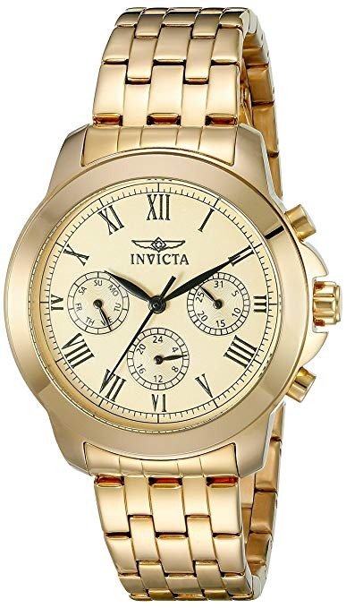 Invicta Women's 21654 Specialty Analog Display Swiss Quartz Gold-Plated Watch
