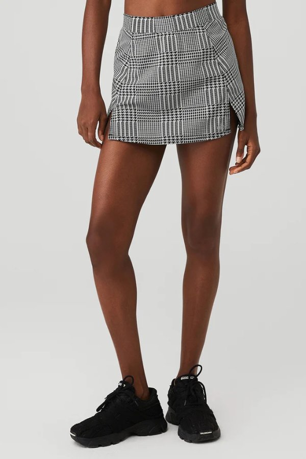 Jacquard Glenplaid Tennis Skirt