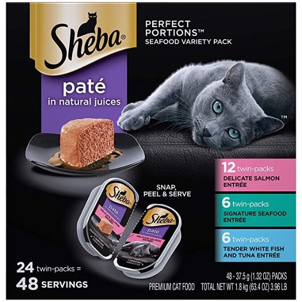 Perfect Portions Pate Wet Cat Food Tray Variety Packs