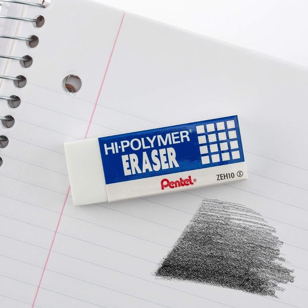 Hi-Polymer Erasers, White, Pack of 4