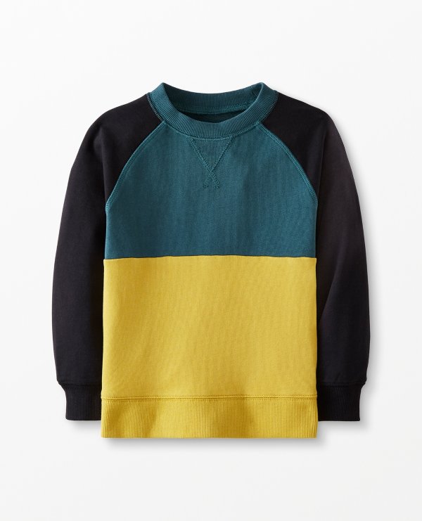 Colorblock Crewneck Sweatshirt In French Terry