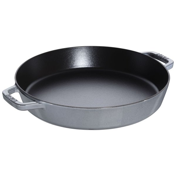 Cast Iron 13-inch Double Handle Fry Pan - Visual Imperfections - Graphite Grey