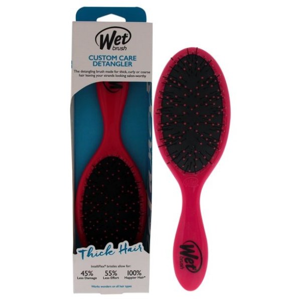 Custom Care Detangler Thick Hair Brush - Pink by Wet Brush for Unisex - 1 Pc Hair Brush
