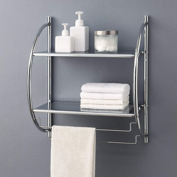 Neu Home® 2 Tier Mounting Shelf with Towel Bars
