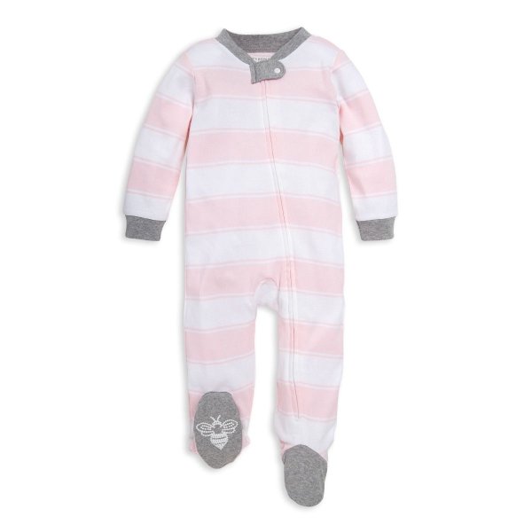Rugby Stripe Organic Baby Girl Sleep & Play Pajamas