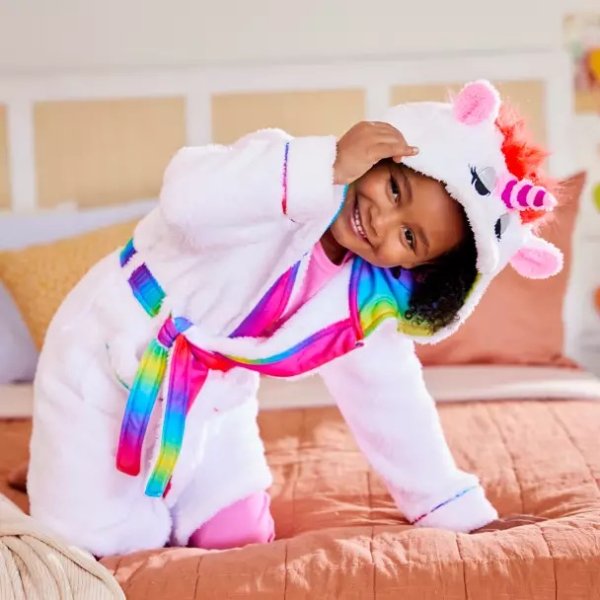 Rainbow Unicorn 儿童浴袍