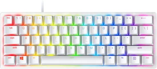 - Huntsman Mini 60% Wired Optical Clicky Switch Gaming Keyboard with Chroma RGB Backlighting - Mercury