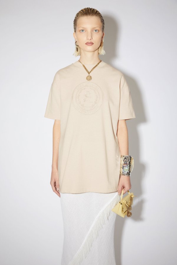 Embroidered t-shirt - Coconut White