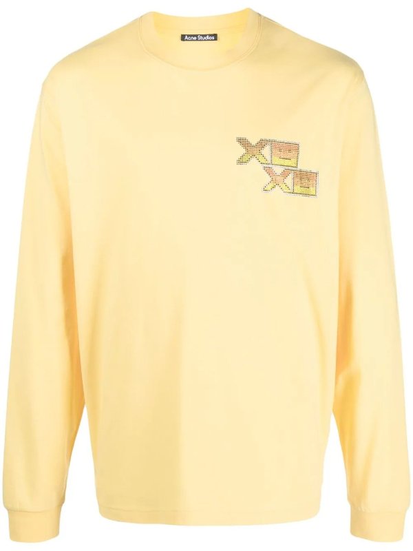 crystal-embellished logo-print sweatshirt