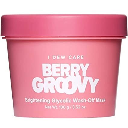 Berry Groovy Face Mask | Brightening Glycolic Acid Wash-Off Mask with Glycerin | Korean Skincare, Facial Treatment, Vegan, Cruelty-free, Paraben-free