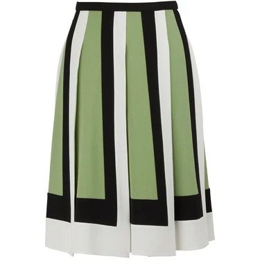 Colorblock Short Pleated skirt