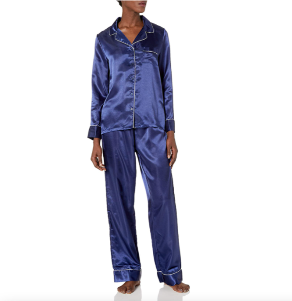 Mae Women's Satin Notch Collar Pajama Set