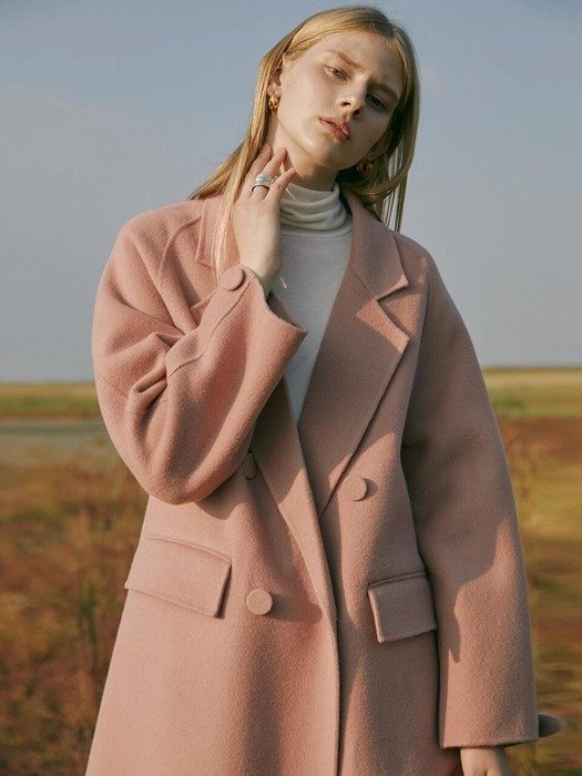 Premium Handmade Wool Wrapped Button Coat Indipink
