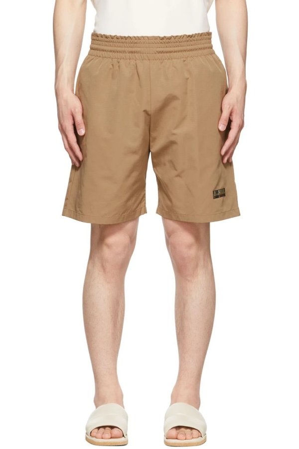 Brown Recycled Polyester Shorts