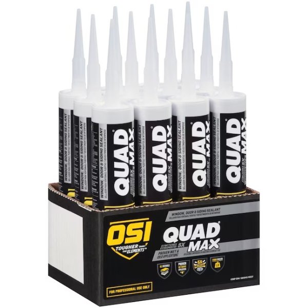 OSI Quad Max 12-Pack 9.5-oz Brown 224 Paintable Advanced Sealant Caulk